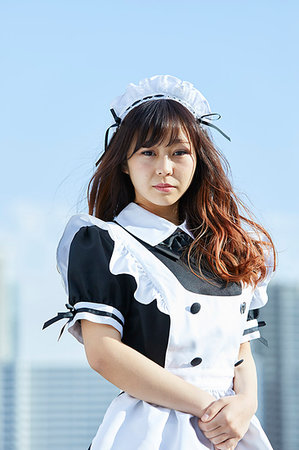 Japanese maid cosplay Stock Photo - Premium Royalty-Free, Code: 622-09175982