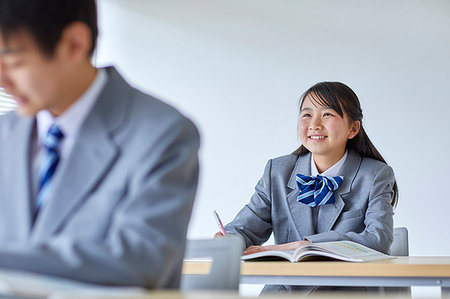 Japanese junior high students Stock Photo - Premium Royalty-Free, Code: 622-09186591