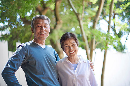 simsearch:622-09181400,k - Japanese senior couple Foto de stock - Royalty Free Premium, Número: 622-09181405