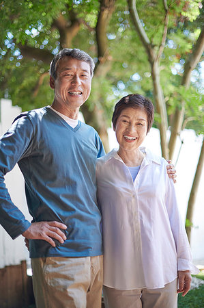 simsearch:622-09181400,k - Japanese senior couple Foto de stock - Royalty Free Premium, Número: 622-09181406