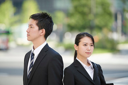 simsearch:622-09236180,k - Young Japanese businesspeople Fotografie stock - Premium Royalty-Free, Codice: 622-09236207