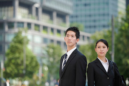 simsearch:622-09236180,k - Young Japanese businesspeople Fotografie stock - Premium Royalty-Free, Codice: 622-09236208