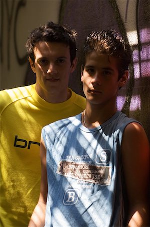 football tunnel - Teenage boys in shadows Stock Photo - Premium Royalty-Free, Code: 622-00701525