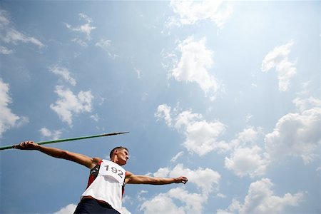 Portrait of a Male Javelin Thrower Stock Photo - Premium Royalty-Free, Code: 622-00947128