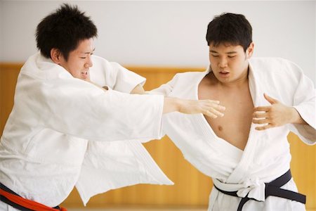 drilling (method used for training) - Two Men Competing in a Judo Match Stock Photo - Premium Royalty-Free, Code: 622-00947262