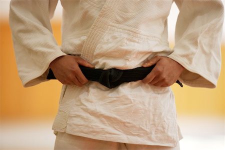 drilling (activity) - Partie centrale d'une ceinture noire de Judo Photographie de stock - Premium Libres de Droits, Code: 622-00947299