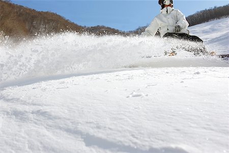 Snowboarder en action Photographie de stock - Premium Libres de Droits, Code: 622-01080726