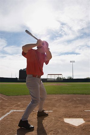 simsearch:622-01283632,k - Baseball-Spieler, die Perfektionierung seiner Haltung Stockbilder - Premium RF Lizenzfrei, Bildnummer: 622-01283648