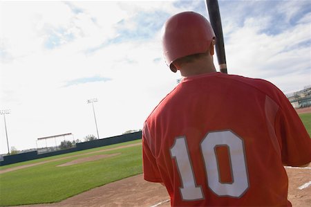 simsearch:622-01283759,k - Baseball player looking into the feild Foto de stock - Sin royalties Premium, Código: 622-01283805