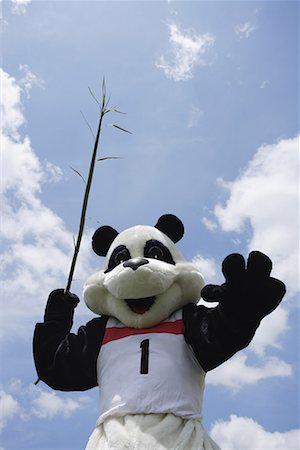 Panda Throwing Javelin Foto de stock - Sin royalties Premium, Código: 622-01572248