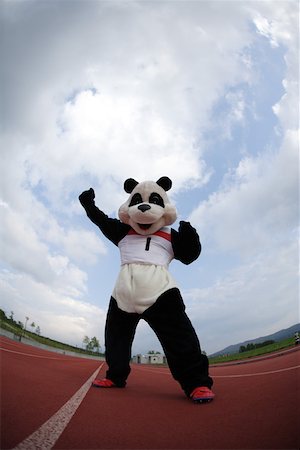 funny character - Panda Punching the Air Stock Photo - Premium Royalty-Free, Code: 622-01572273