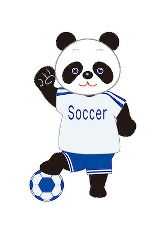 simsearch:622-01572350,k - Panda Soccer Player Foto de stock - Sin royalties Premium, Código: 622-01572342