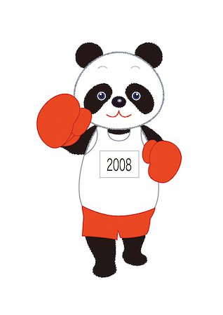 simsearch:622-01572350,k - Panda Boxer Foto de stock - Sin royalties Premium, Código: 622-01572352