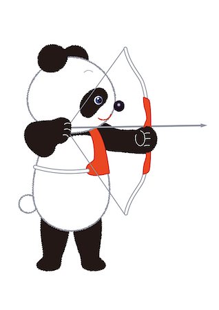 panda bear - Panda Archer Stock Photo - Premium Royalty-Free, Code: 622-01572353