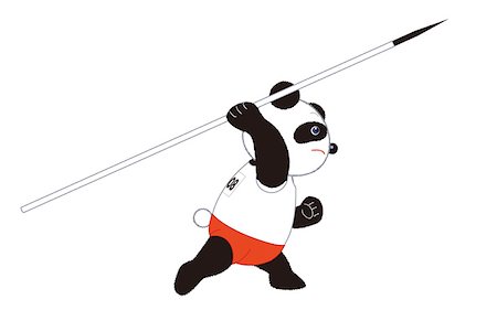 simsearch:622-01572350,k - Panda Javelin Thrower Foto de stock - Sin royalties Premium, Código: 622-01572369