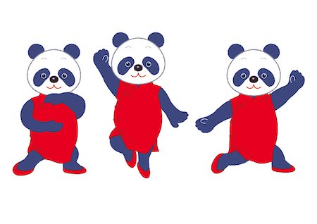 simsearch:622-01572350,k - Dancing Panda Foto de stock - Sin royalties Premium, Código: 622-01572382