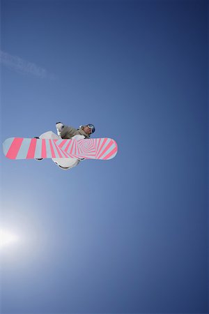 simsearch:622-01695701,k - Snowboarder Flying Through the Air Fotografie stock - Premium Royalty-Free, Codice: 622-01695706