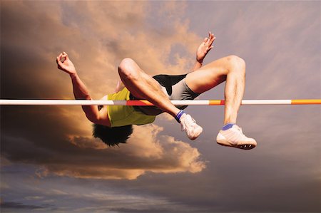 salto de altura - High Jumper Foto de stock - Sin royalties Premium, Código: 622-01956138