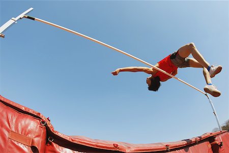 salto de altura - High Jumper Foto de stock - Sin royalties Premium, Código: 622-01956139