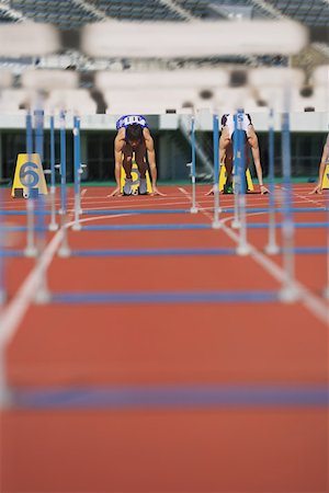 Coureurs à la ligne de départ Photographie de stock - Premium Libres de Droits, Code: 622-01956147