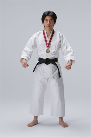 Judo-ka with Medal Stock Photo - Premium Royalty-Free, Code: 622-02047090