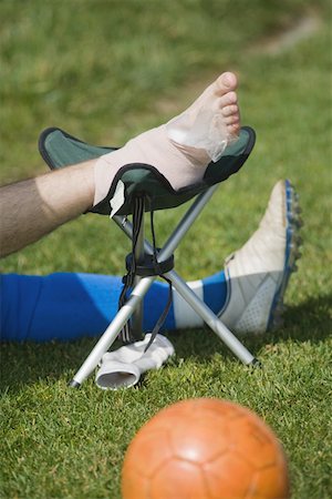 soccer ball closeup - Sprained Ankle Stock Photo - Premium Royalty-Free, Code: 622-02198533