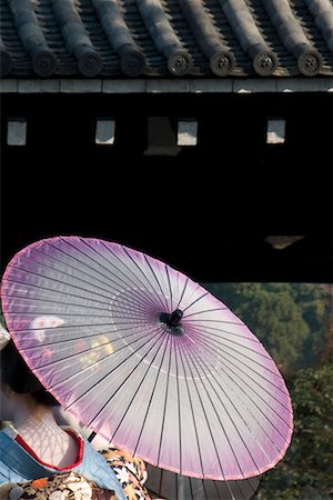 Umbrella with Geisha Girls Foto de stock - Sin royalties Premium, Código: 622-02355415