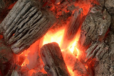 Burning Firewood Foto de stock - Sin royalties Premium, Código: 622-02355535