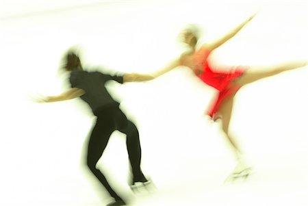 Ice Skating Couple Foto de stock - Sin royalties Premium, Código: 622-02621545