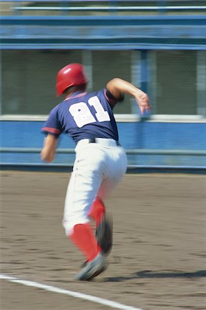 simsearch:622-02621693,k - Baseball-Spieler laufen zu Base Stockbilder - Premium RF Lizenzfrei, Bildnummer: 622-02621686