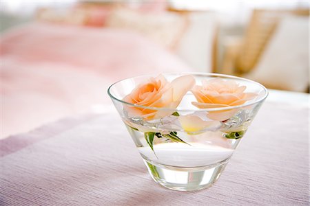 floating object on water - Floating Delicate Rose in Glass Ware Stock Photo - Premium Royalty-Free, Code: 622-02758546