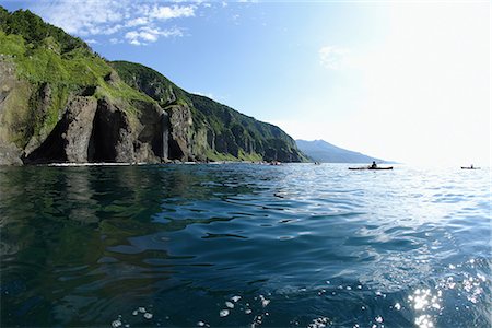 shiretoko peninsula - Kayak at the Edge of River, Japan Foto de stock - Sin royalties Premium, Código: 622-02759051