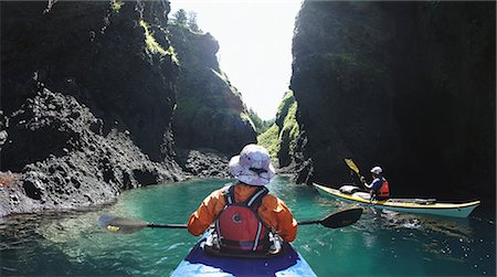 shiretoko peninsula - Person Boating on Kayak,  Hokkaido, Japan Foto de stock - Sin royalties Premium, Código: 622-02759080