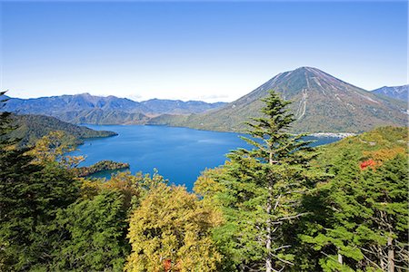 Lake Chuzenji and Nantai in Tochigi Prefecture, Japan Stock Photo - Premium Royalty-Free, Code: 622-02759262