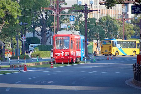 simsearch:622-02759377,k - Streetcar on Tramway at Kyushu,Kagoshima Prefecture,Japan Stock Photo - Premium Royalty-Free, Code: 622-02759568