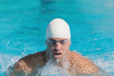 simsearch:622-02913244,k - Australian athlete with swimming cap Fotografie stock - Premium Royalty-Free, Codice: 622-02913279