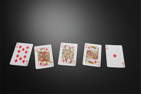 Royal flush of diamonds cards Stock Photo - Premium Royalty-Free, Code: 622-02913389