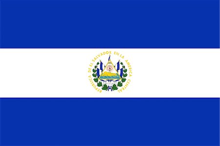 simsearch:622-03446449,k - El Salvador National Flag Foto de stock - Royalty Free Premium, Número: 622-03446271