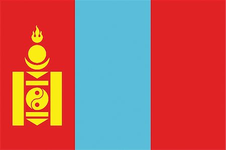 Mongolian National Flag Foto de stock - Sin royalties Premium, Código: 622-03446331