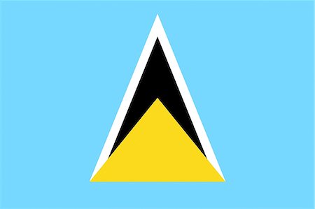 ste lucie - St Lucia National Flag Photographie de stock - Premium Libres de Droits, Code: 622-03446359