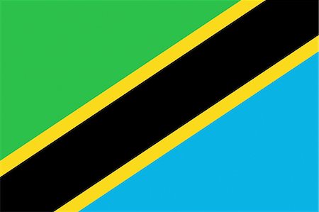 Tanzania National Flag Stock Photo - Premium Royalty-Free, Code: 622-03446383