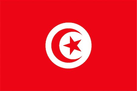 Drapeau National Tunisie Photographie de stock - Premium Libres de Droits, Code: 622-03446406