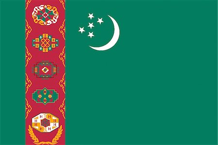 simsearch:622-03446523,k - Turkmenistan Nationalflagge Stockbilder - Premium RF Lizenzfrei, Bildnummer: 622-03446408