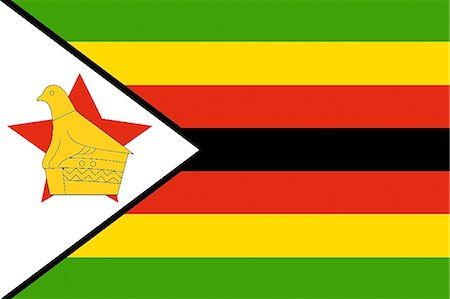 Zimbabwe National Flag Foto de stock - Sin royalties Premium, Código: 622-03446419