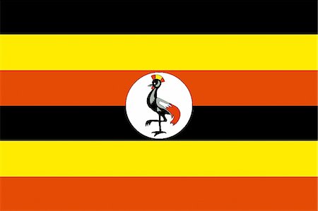 Uganda National Flag Foto de stock - Sin royalties Premium, Código: 622-03446410