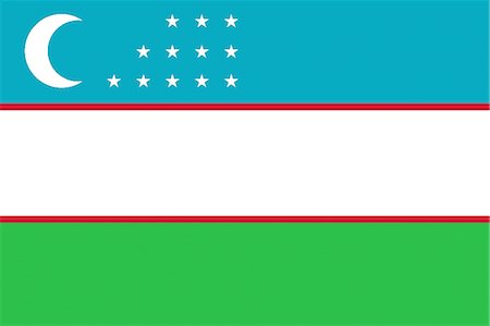 simsearch:622-03446501,k - Ouzbékistan drapeau National Photographie de stock - Premium Libres de Droits, Code: 622-03446413