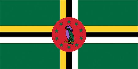 simsearch:622-03446523,k - Commonwealth von Dominica Nationalflagge Stockbilder - Premium RF Lizenzfrei, Bildnummer: 622-03446445