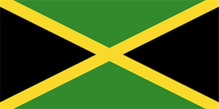 drapeau - Drapeau National de la Jamaïque Photographie de stock - Premium Libres de Droits, Code: 622-03446469