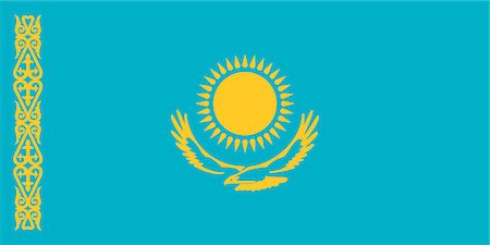 simsearch:622-03446470,k - Drapeau National Kazakhstan Photographie de stock - Premium Libres de Droits, Code: 622-03446471