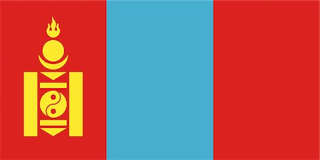 Mongolian National Flag Foto de stock - Sin royalties Premium, Código: 622-03446487